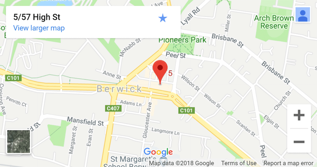 Map of Family Chiropractic Berwick location